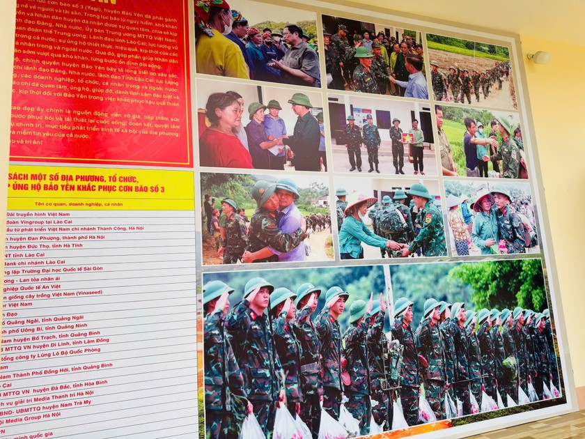 Nơi đây cũng trưng bày những hình ảnh về công tác tìm kiếm cứu nạn cứu hộ của các lực lượng (Ảnh: Báo PLVN)