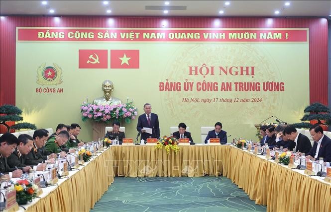 Tổng Bí thư Tô Lâm phát biểu chỉ đạo hội nghị. Ảnh: Thống Nhất/TTXVN