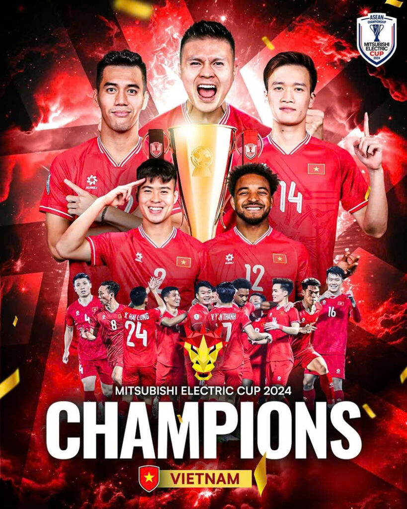 Đội tuyển Việt Nam lần thứ 3 vô địch Đông Nam Á. Ảnh: ASEAN United FC.