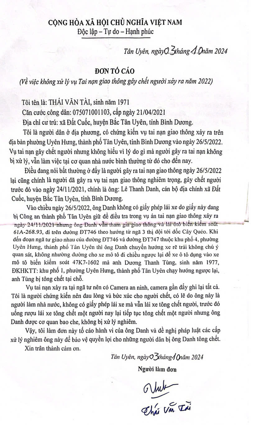 Trong hai năm, ông Lê Thanh Danh hai lần lái xe gây TNGT chết người. Ảnh: B.Y