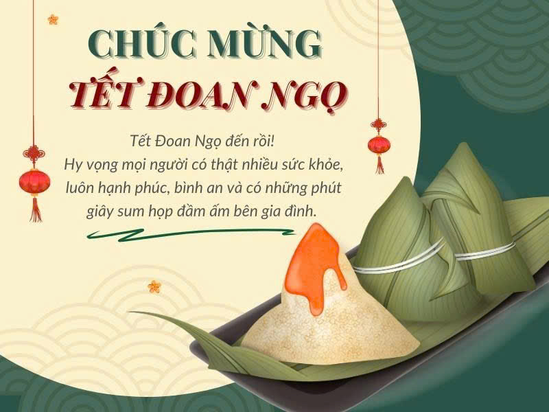 Tết Đoan Ngọ (mùng 5 tháng 5 Âm lịch) là một ngày lễ truyền thống của người Việt Nam. Ảnh: Internet